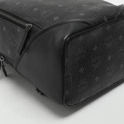 Pre Owned حقيبة ظهر إم سي إم ديوك كانفاس مقوى فيستوس أسود