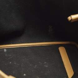 مملوكة مسبقًا حقيبة يد إم سي إم فيستوس تان كانفاس مقوى قابلة للعكس