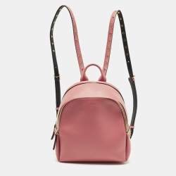 Pre Owned MCM Studded Pink Leather Backpack