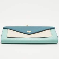 Pre Owned محفظة إم سي إم جلد ثلاثي الألوان على سلسلة