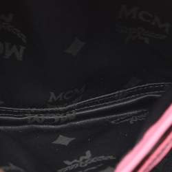 مملوكة مسبقًا MCM Stark Studded Small Pink Visetos Coated Canvas Backpack