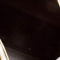 Pre Owned MCM Black Signature Visetos Nylon and Leather Heritage Boston Bag