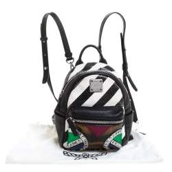 MCM Multicolor Leather and PVC Mini Roboter Backpack