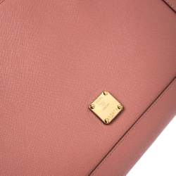 Pre Owned MCM Pink Leather Double Zip Tote