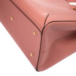 Pre Owned MCM Pink Leather Double Zip Tote