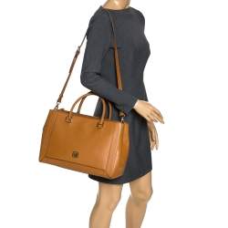 MCM Brown Leather Large Nuovo Tote