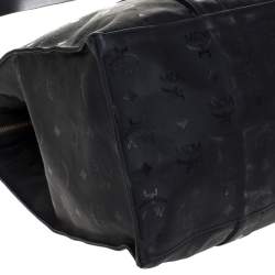 MCM Black Visetos Nylon Oversized Shopper Tote 