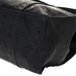 MCM Black Visetos Nylon Oversized Shopper Tote 