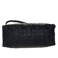 MCM Black Visetos Nylon Oversized Shopper Tote 
