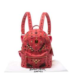 MCM Visetos Coated Canvas and Leather Small Studs Stark Backpack
