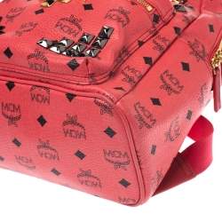 MCM Visetos Coated Canvas and Leather Small Studs Stark Backpack