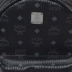 Pre Owned MCM Black Visetos Coated Canvas Bebe Boo Backpack