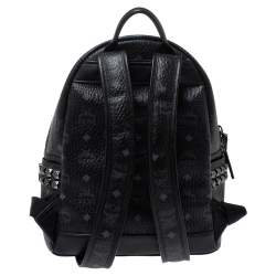 Pre Owned MCM Black Visetos Coated Canvas Bebe Boo Backpack