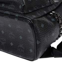 Pre Owned MCM Black Visetos Coated Canvas Bebe Boo Backpack