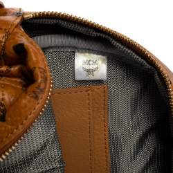 MCM Brown Visetos Coated Canvas X-Mini Bebe Boo Backpack