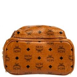 MCM Brown Visetos Coated Canvas X-Mini Bebe Boo Backpack