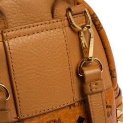 MCM Brown Visetos Coated Canvas X-Mini Bebe Boo Backpack