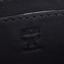 MCM Black Leather Mischa Zipper Flap Crossbody Bag
