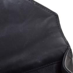 MCM Black Leather Mischa Zipper Flap Crossbody Bag