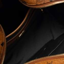 Pre Owned MCM Cognac Visetos Coated Canvas Medium Studs Stark Backpack