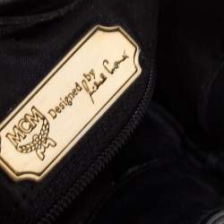 Pre Owned MCM Black Leather Drawstring Shoulder Bag