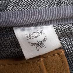 Pre Owned MCM Brown Visetos Coated Canvas Mini Stark Side Studs Backpack