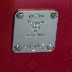 Pre Owned MCM Burnt Orange Patent Leather Ivana Bowler Bag