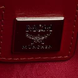 Pre Owned MCM Burnt Orange Patent Leather Ivana Bowler Bag