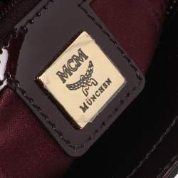 Pre Owned MCM Burgundy Patent Leather Shopper Tote