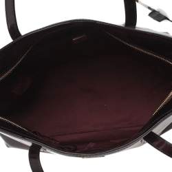Pre Owned MCM Burgundy Patent Leather Shopper Tote