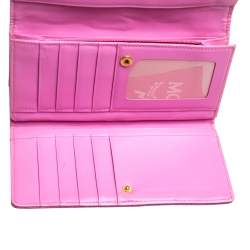 Pre Owned Mcm Multicolor Coated Canvas and Leather Trifold Wallet