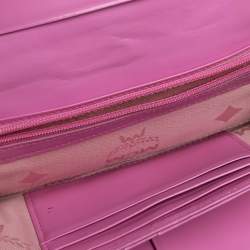 Pre Owned Mcm Multicolor Coated Canvas and Leather Trifold Wallet