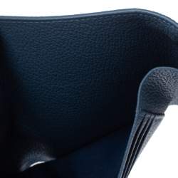 Pre Owned MCM Blue Leather Studded Trifold Wallet