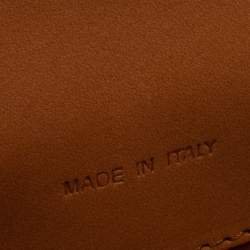 Pre Owned MCM Cognac Visetos Coated Canvas Heritage Top Handle Bag