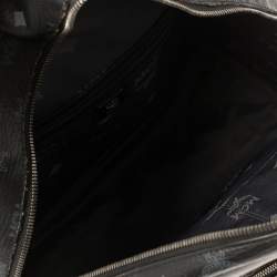 MCM Black Visetos Coated Canvas Stark Backpack