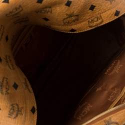 Pre Owned MCM Cognac Visetos Coated Canvas Stark Studded Backpack