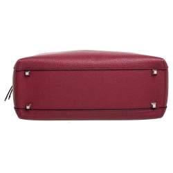 Pre Owned MCM Red Leather Boston Bag