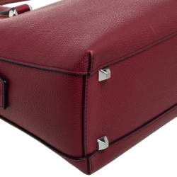 Pre Owned MCM Red Leather Boston Bag