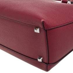 Pre Owned MCM Red Leather Boston Bag