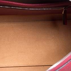 Pre Owned MCM Red Leather Boston Bag