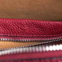 Pre Owned MCM Red Leather Boston Bag