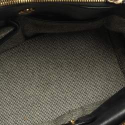 Pre Owned MCM Black/Cognac Visetos Coated Canvas and Leather Small Kathy Tote