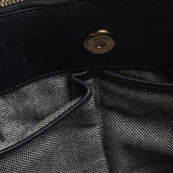 Pre Owned MCM Black/Cognac Visetos Coated Canvas and Leather Small Kathy Tote