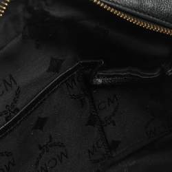 Pre Owned MCM Black Leather Studded Camera Shoulder Bag