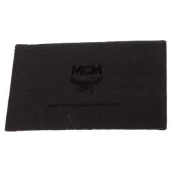 Pre Owned MCM White/Orange Leather and Croc Embossed Leather Flap Top Handle Bag