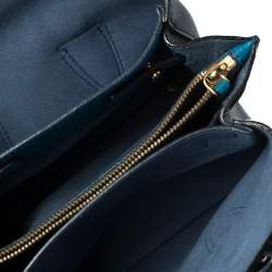 Pre Owned MCM Navy Blue Leather Mini Milla Park Avenue Tote