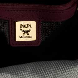 Pre Owned MCM Pink Visetos Coated Canvas Small Studs Stark Backpack