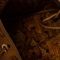 Pre Owned MCM Cognac Visetos Coated Canvas Project Reversible Shopper Tote