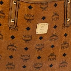 Pre Owned MCM Cognac Visetos Coated Canvas Project Reversible Shopper Tote