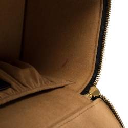 Pre Owned MCM Black Leather Visetos Rockstar Vanity Case